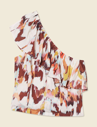 Blouse asymétrique sable femme