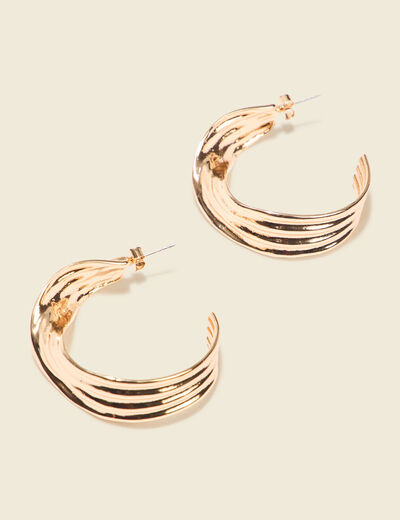 Boucles d'oreilles créoles couleur or femme