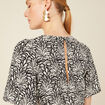 Blouse éco-responsable noir femme