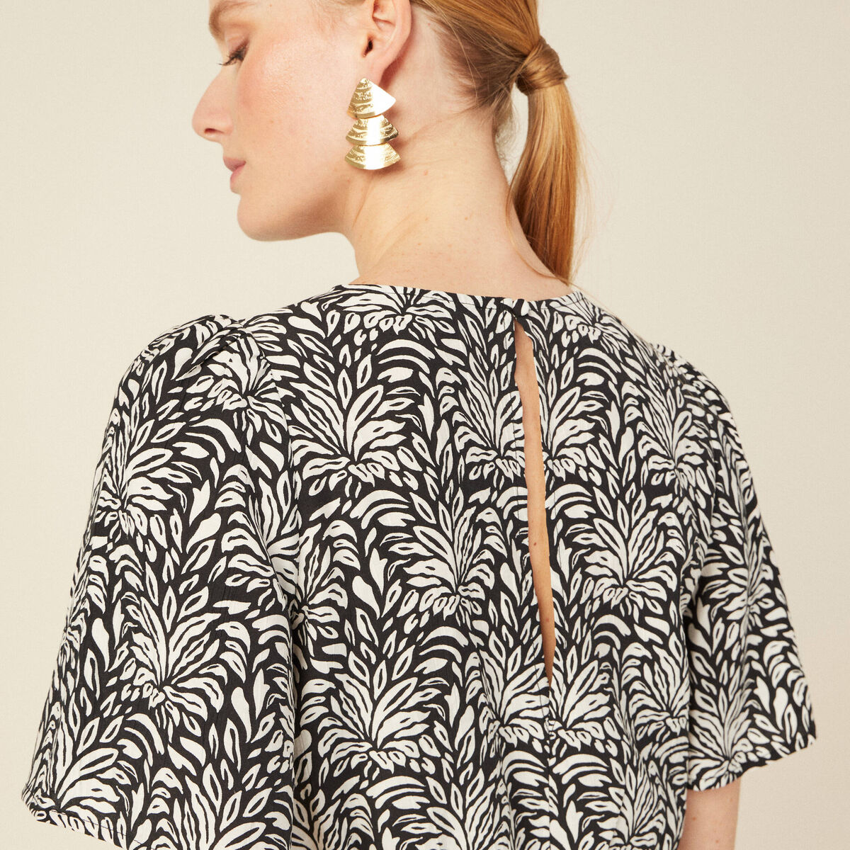 Blouse éco-responsable noir femme