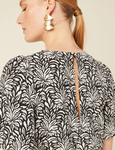Blouse éco-responsable noir femme
