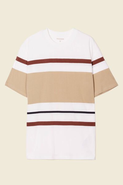 T-shirt manches courtes beige homme