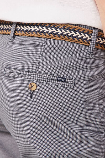 Pantalon chino straight bleu homme
