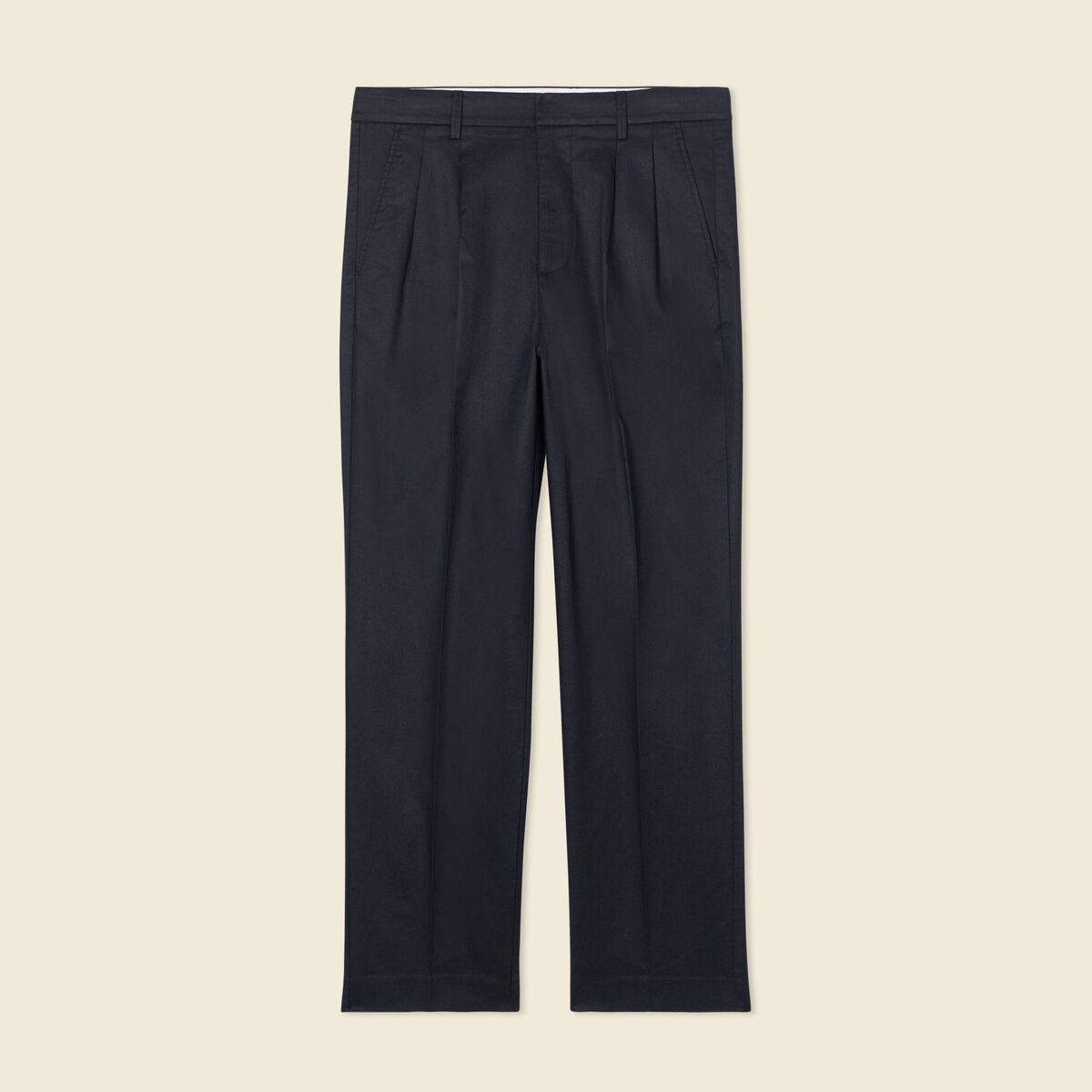 Pantalon chino droit noir homme