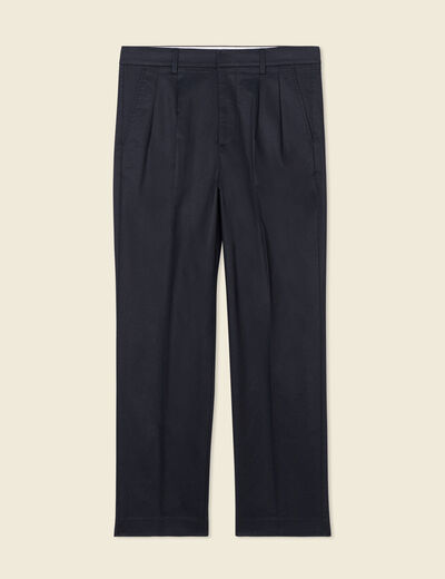 Pantalon chino droit noir homme