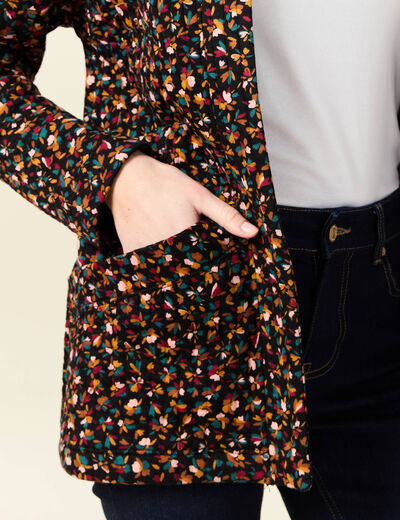 Gilet manches longues multicolore femme