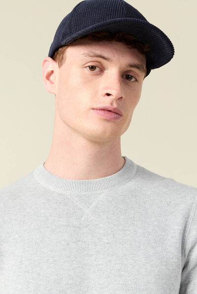 Pull manches longues gris homme