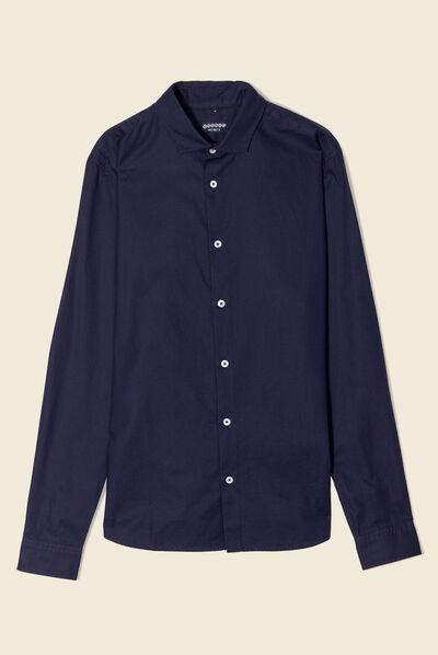 Chemise éco-responsable bleu marine homme