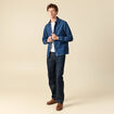 Surchemise en jeans coton coupe droite denim stone homme