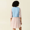 Veston sans manches en jean denim used femme