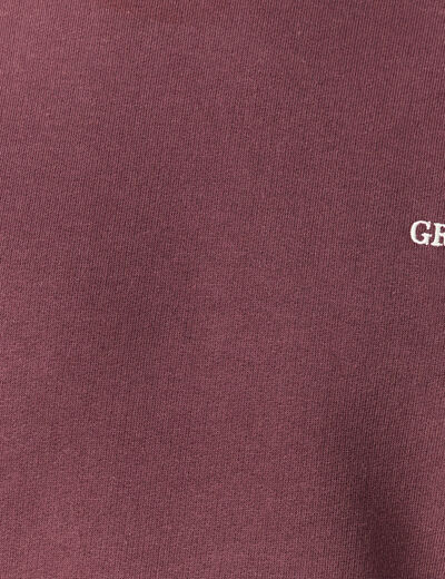 Sweat manches longues bordeaux homme