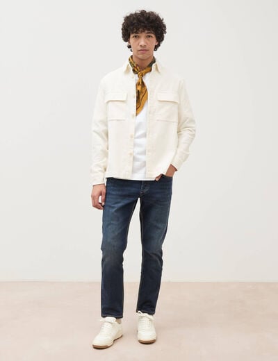 Jeans straight longueur 30 denim brut homme