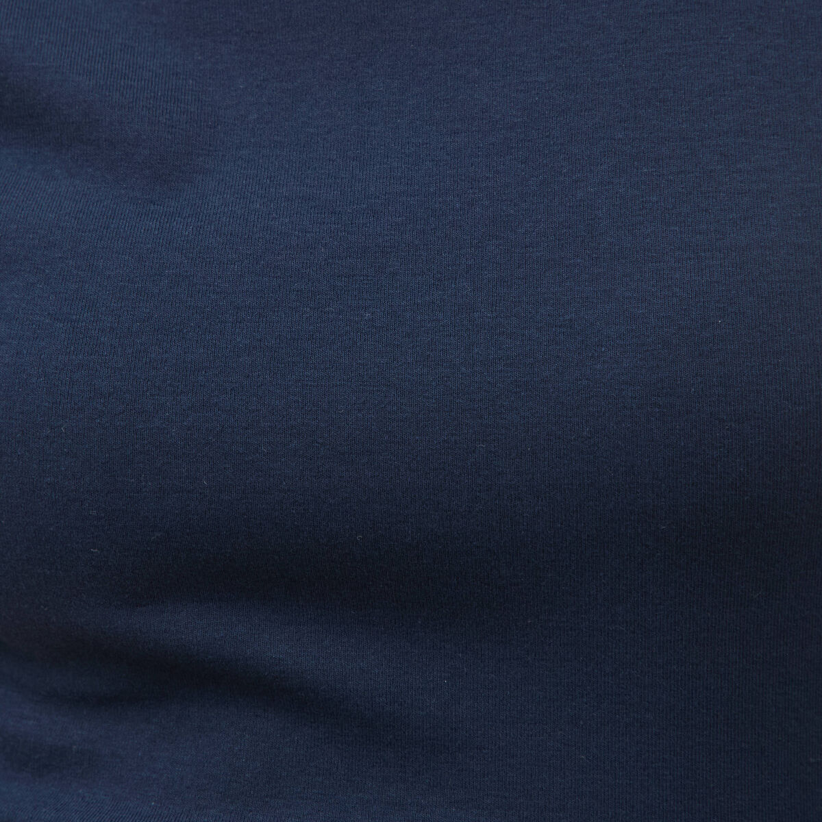 T-shirt ajust&eacute; col rond manches courtes bleu marine femme
