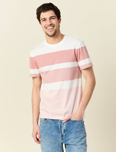T-shirt manches courtes rose pastel homme