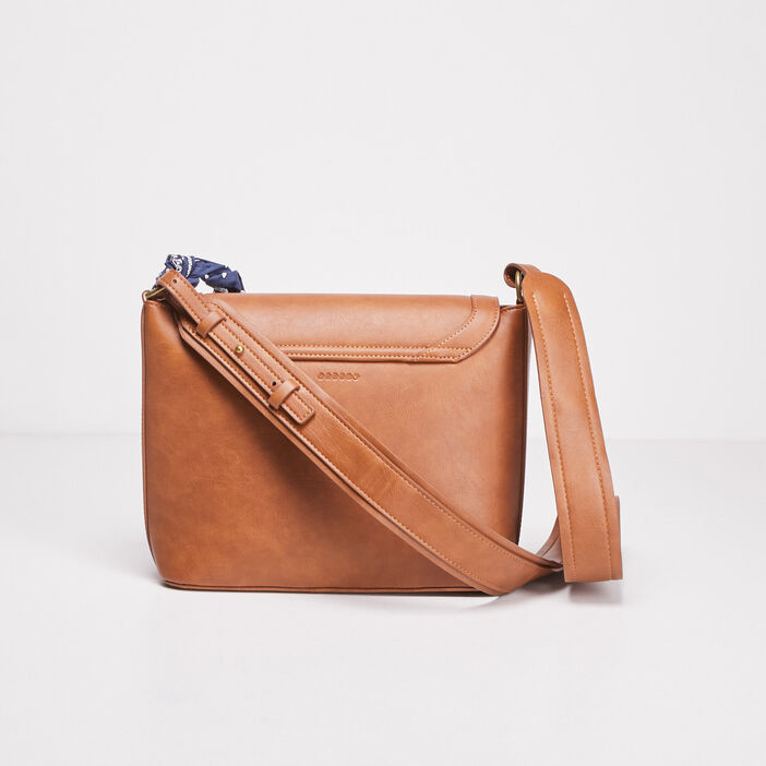Sac besace avec foulards marron femme