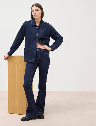 Jeans bootcut denim brut rinse femme