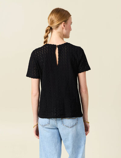 T-shirt manches courtes noir femme