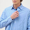 Chemise boyfriend en coton bleu ciel homme