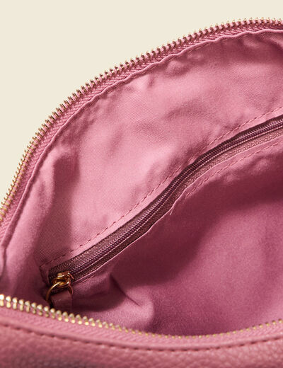 Sac demi-lune vieux rose femme