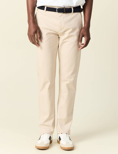 Pantalon chino straight sable homme
