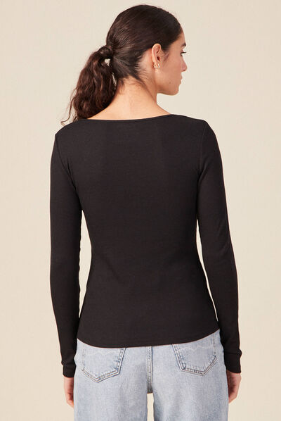 T-shirt éco-responsable noir femme