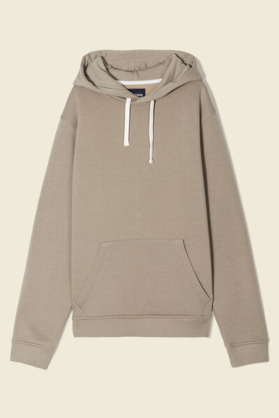 Sweat manches longues vert kaki homme