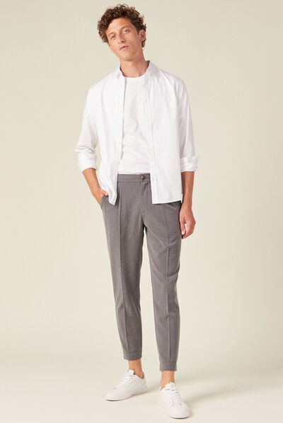 Pantalon chino jogger gris homme