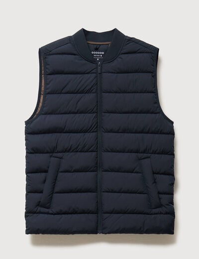 Doudoune courte sans manches bleu marine homme