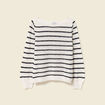 Pull manches longues ajouré ecru femme
