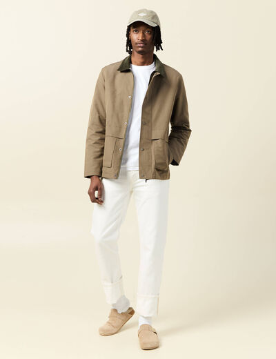 Jeans regular longueur 34 denim blanc homme