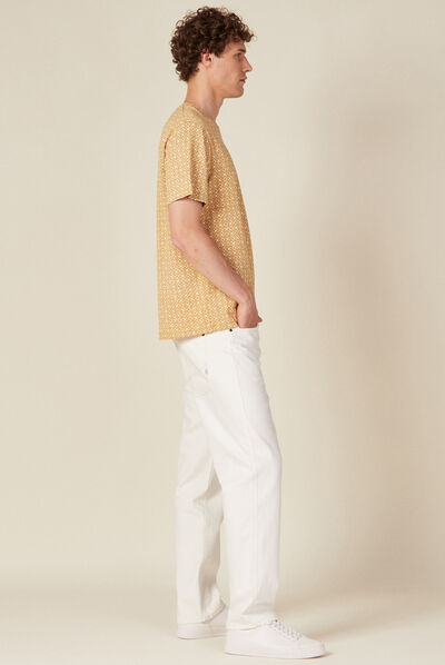 T-shirt manches courtes jaune homme
