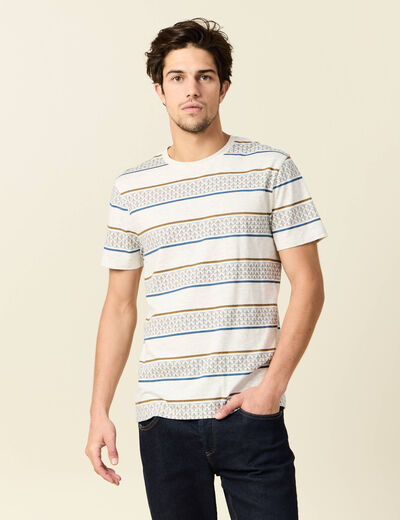 T-shirt manches courtes beige homme