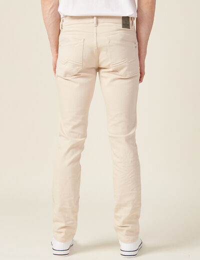 Jeans slim beige homme