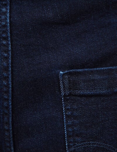 Jeans large taille haute denim brut rinse femme