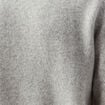 Pull droit col montant gris homme
