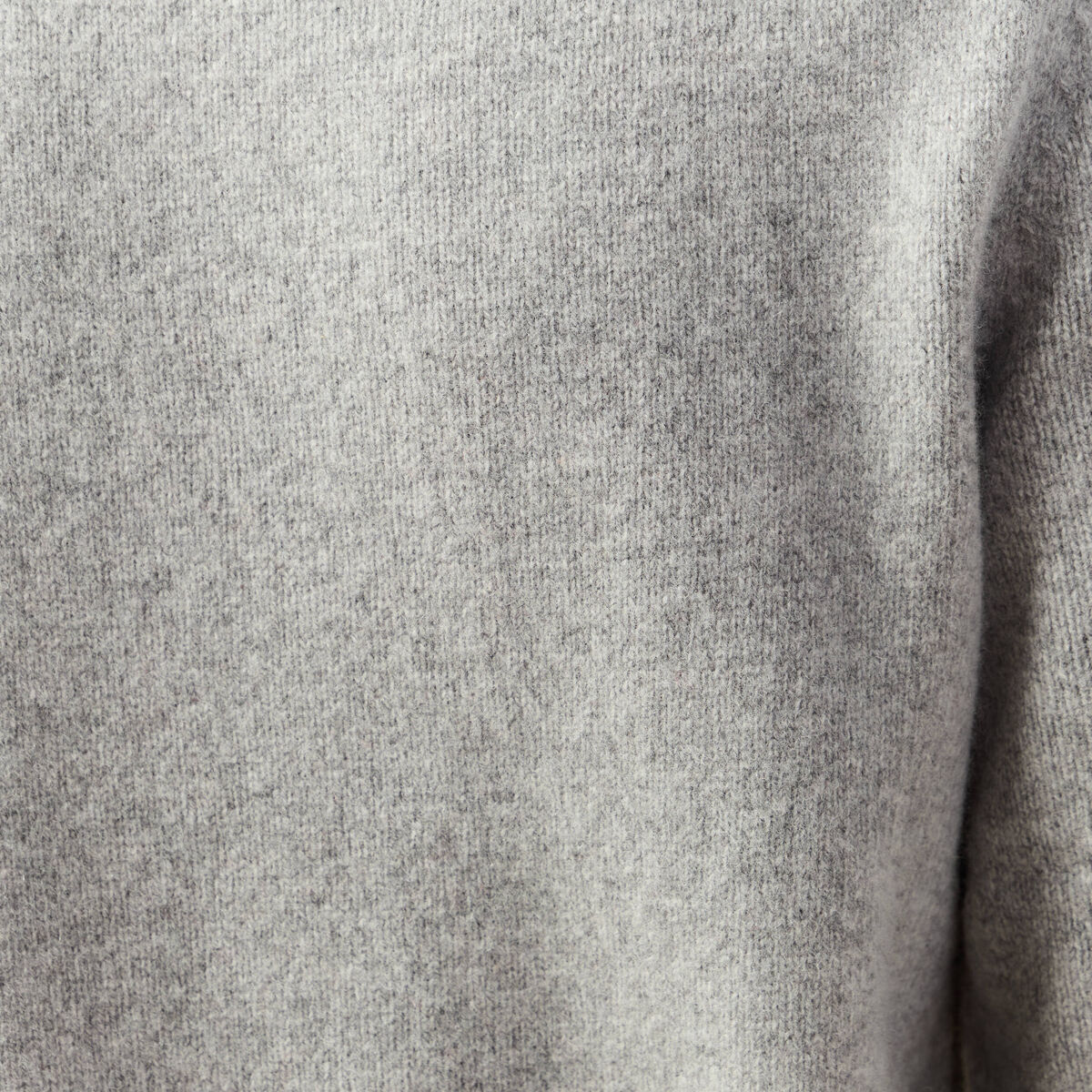 Pull droit col montant gris homme