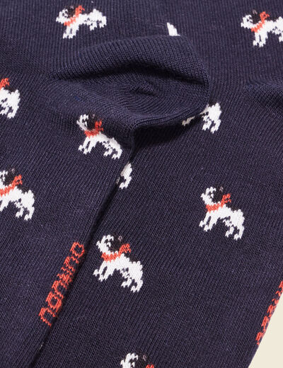 Chaussettes fabriquées en France bleu foncé homme
