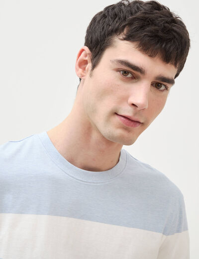 T-shirt manches courtes bleu gris homme
