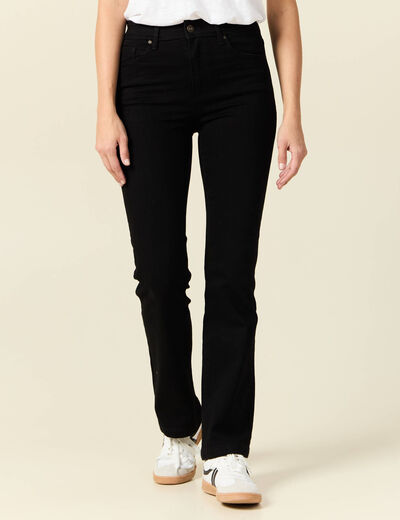 Jeans bootcut denim noir femme