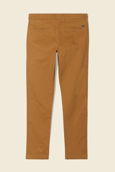 Pantalon slim Instinct chino marron homme