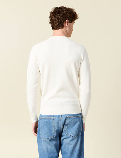 Pull éco-responsable ecru homme