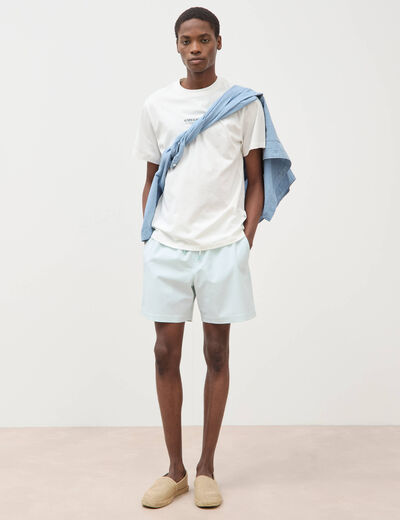 T-shirt en coton ecru homme