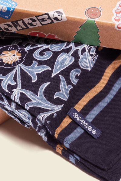 Foulard bleu marine homme