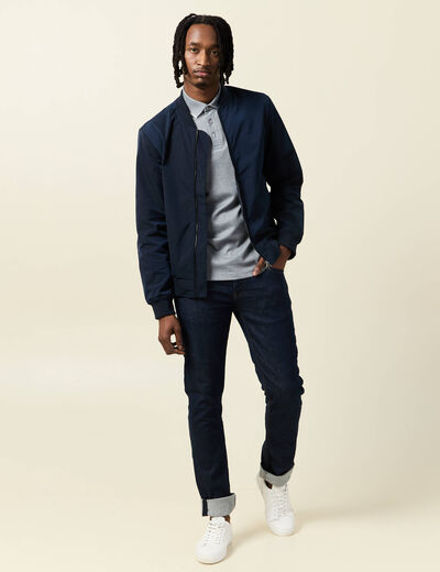 Polo manches courtes bleu marine homme