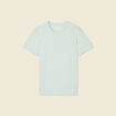T-shirt cintr&eacute; col rond manches courtes bleu gris homme