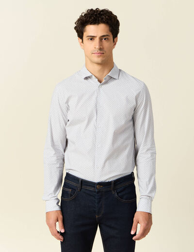 Chemise manches longues gris homme