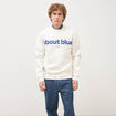 Sweat droit col rond manches longues ecru homme
