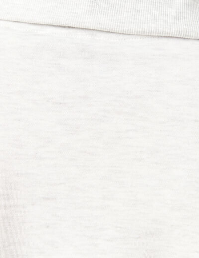 Sweat manches longues col camionneur gris femme