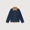 Veste en jeans manches longues denim brut clean femme