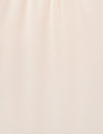 Chemise manches longues col rond ivoire femme